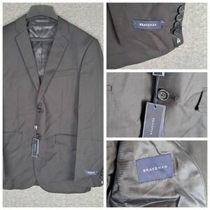 Braveman Men's‎ Black Blazer 38R Slim Fit Business Causal Formal NWT